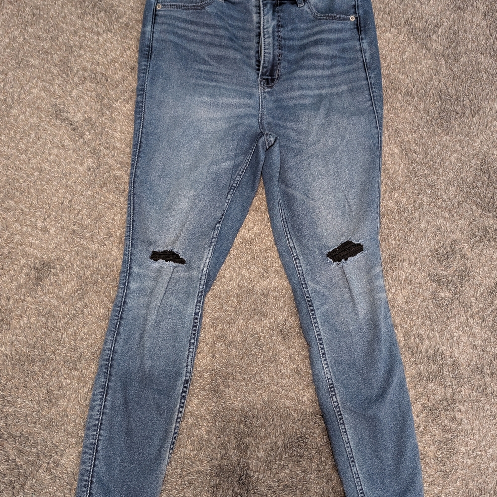 Old Navy Dark Blue Ripped Skinny Jeans